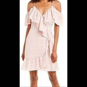 NWT - WAYF Pink Off the Shoulder Wrap Dress / Size Small